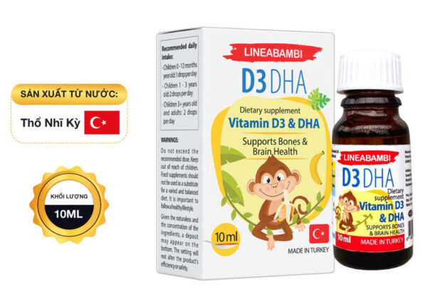 LINEABAMBI D3 DHA – Hỗ trợ xương chắc khoẻ, thị lực, trí não