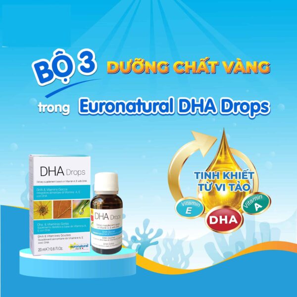 Euronatural DHA Drops – Thông minh vượt trội, mắt sáng tinh anh