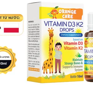 Orange Care Vitamin D3K2 Drops – Hỗ trợ tăng hấp thụ canxi